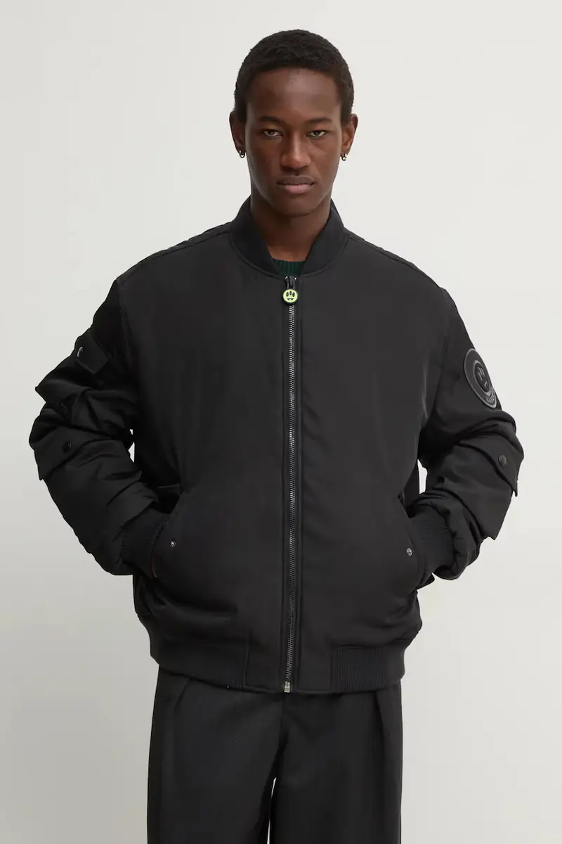 giacca bomber uomo colore nero F4BWUAJK003