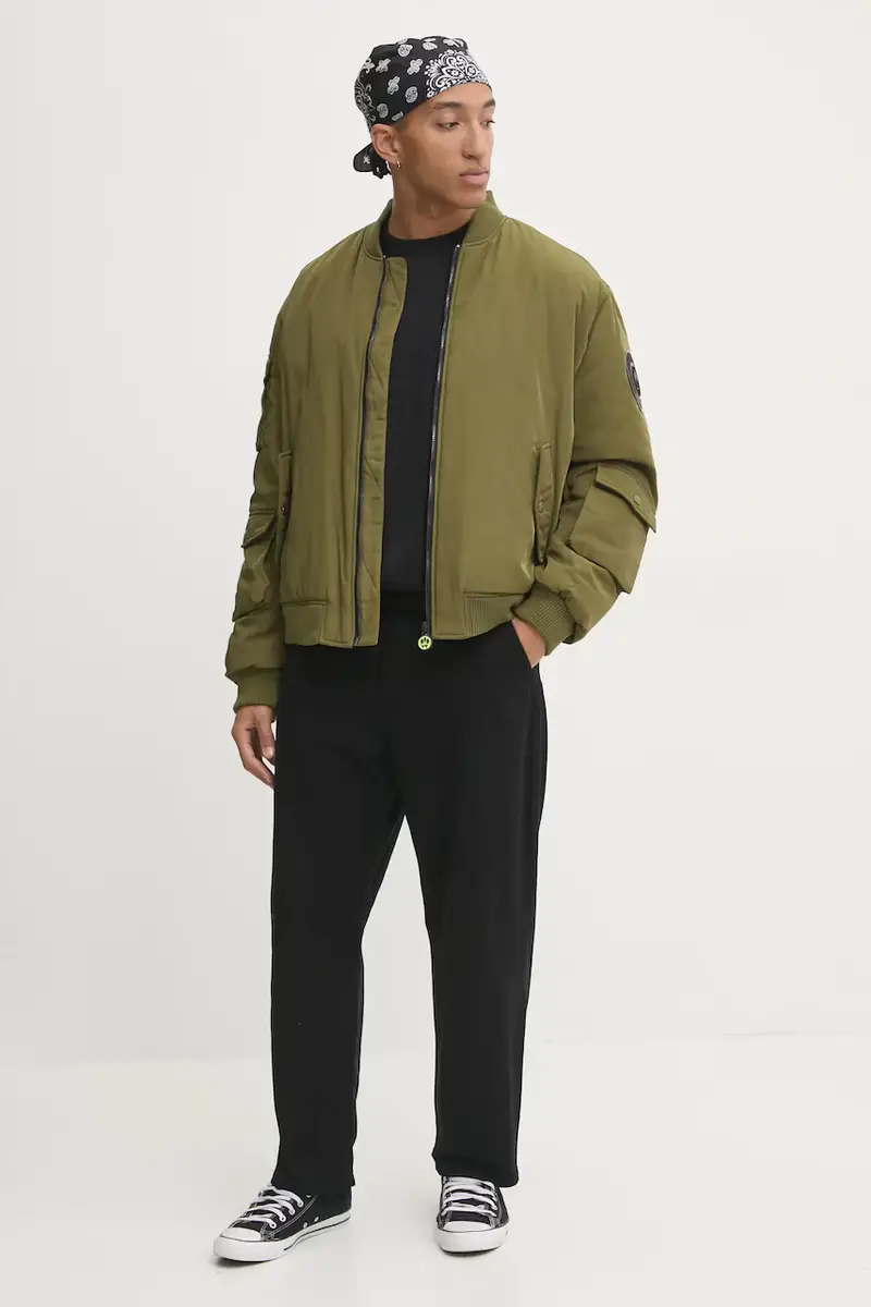 giacca bomber uomo colore verde F4BWUAJK003 miniatura 2