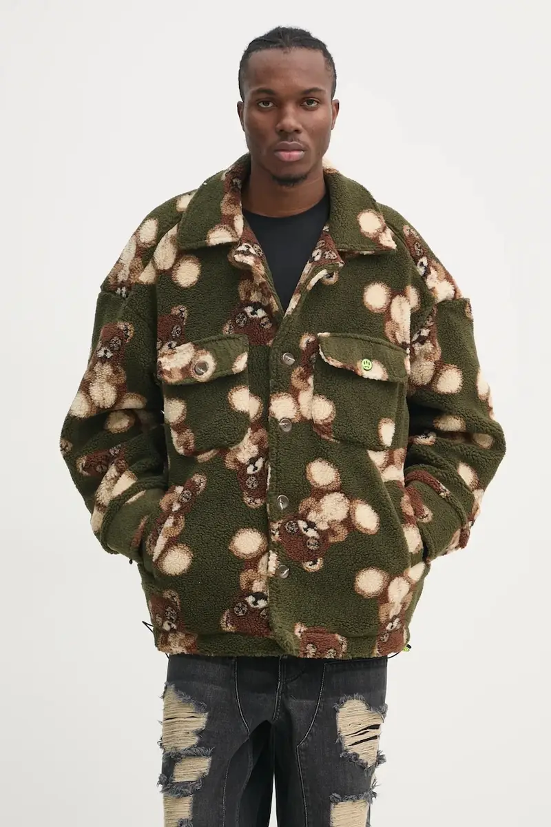 giacca uomo colore verde F4BWUAJK005