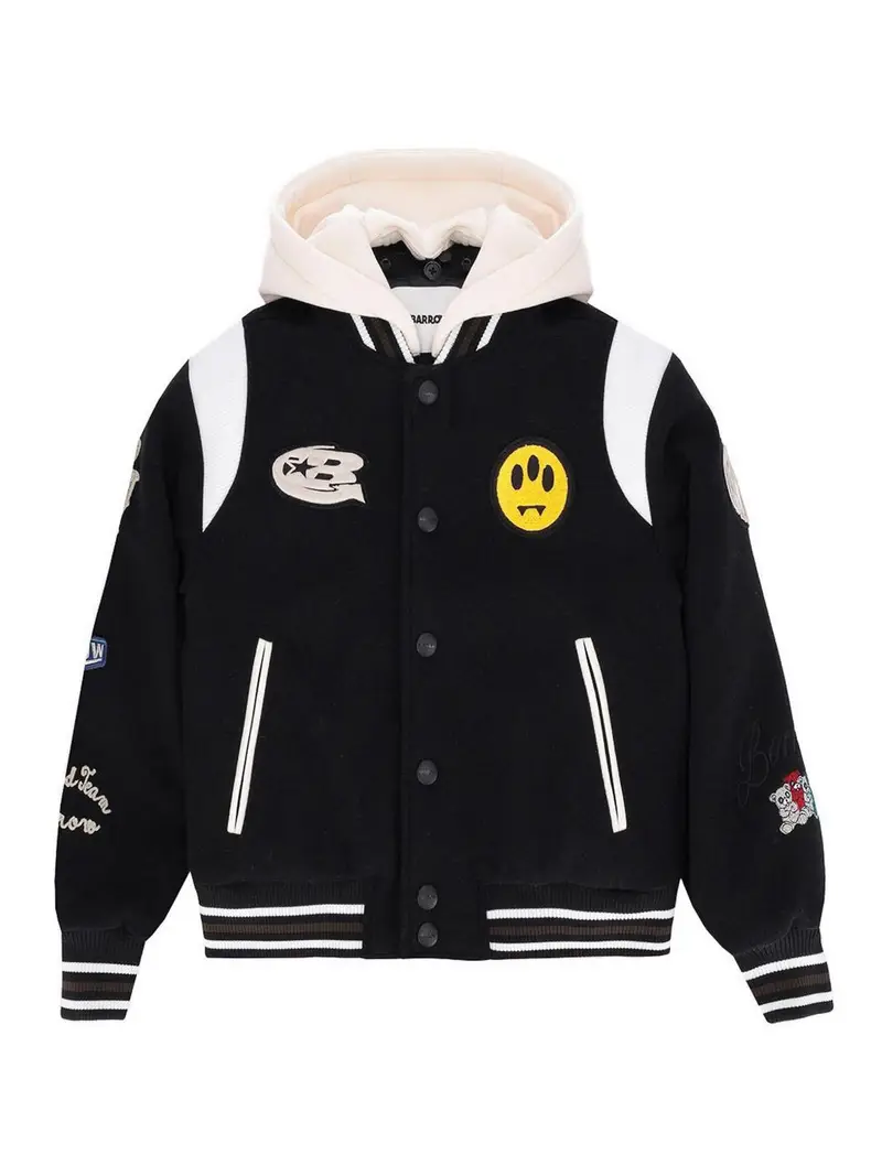 Giubbino Con Cappuccio Nero