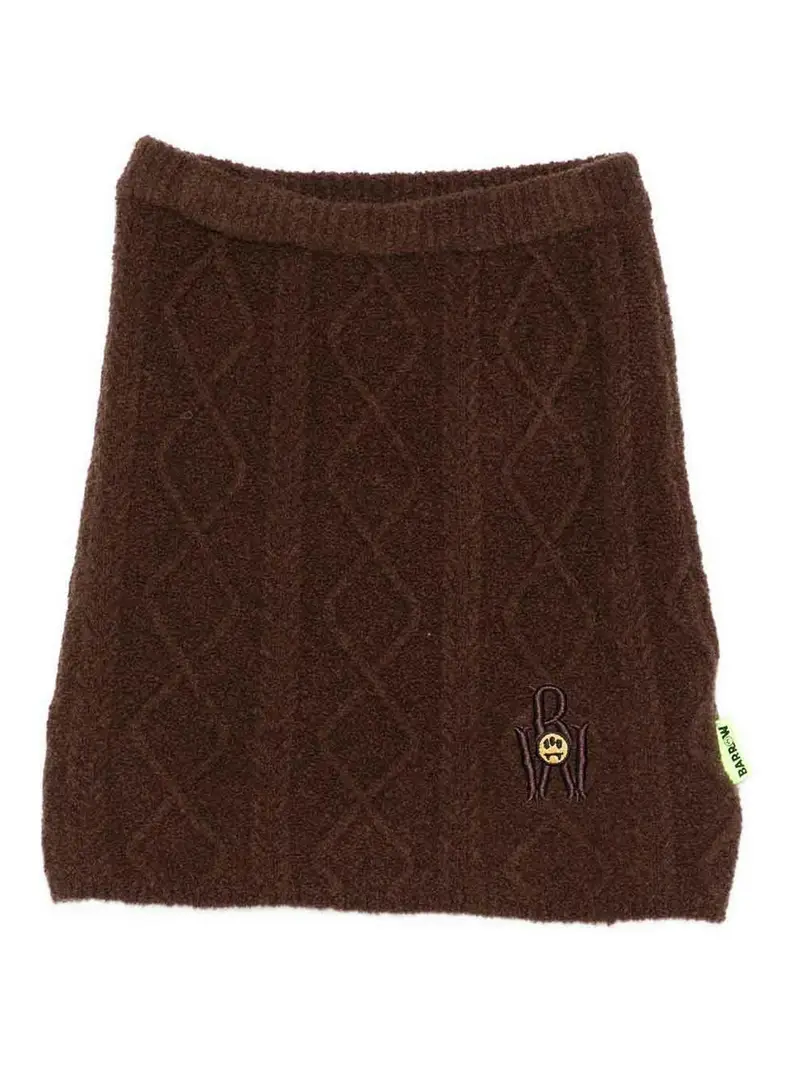 Gonna In Maglia Marrone