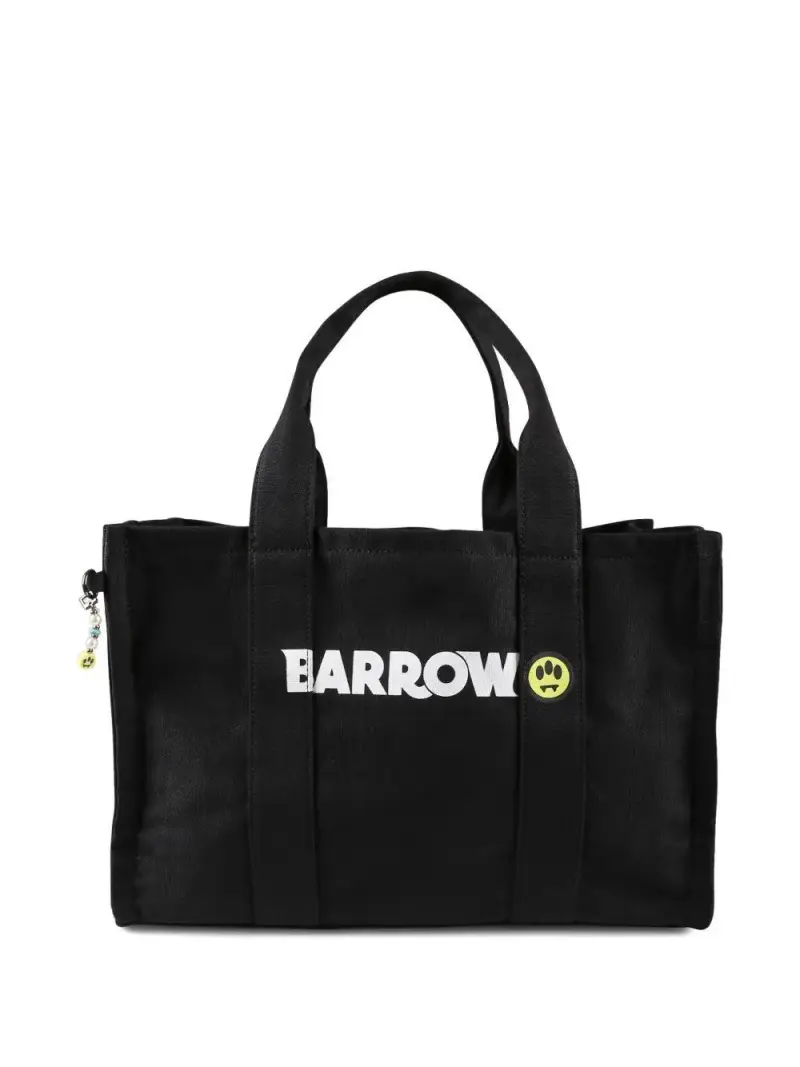 Borsa nera logo lettering Nero