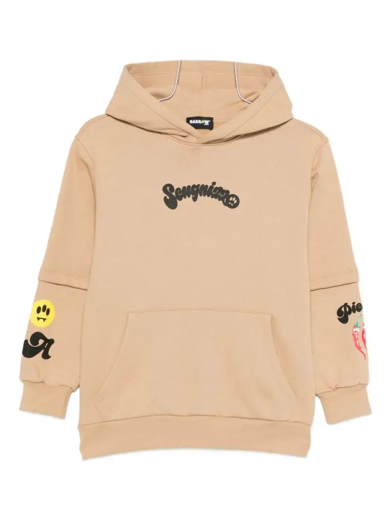 Felpa con Cappuccio e Stampa Grafica Lark