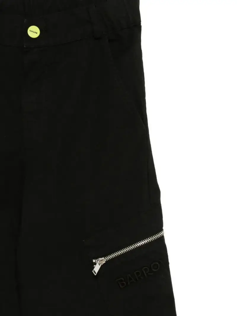 Barrow Kids Pantaloni Dritti Nero in Cotone con Tasche Laterali miniatura 2