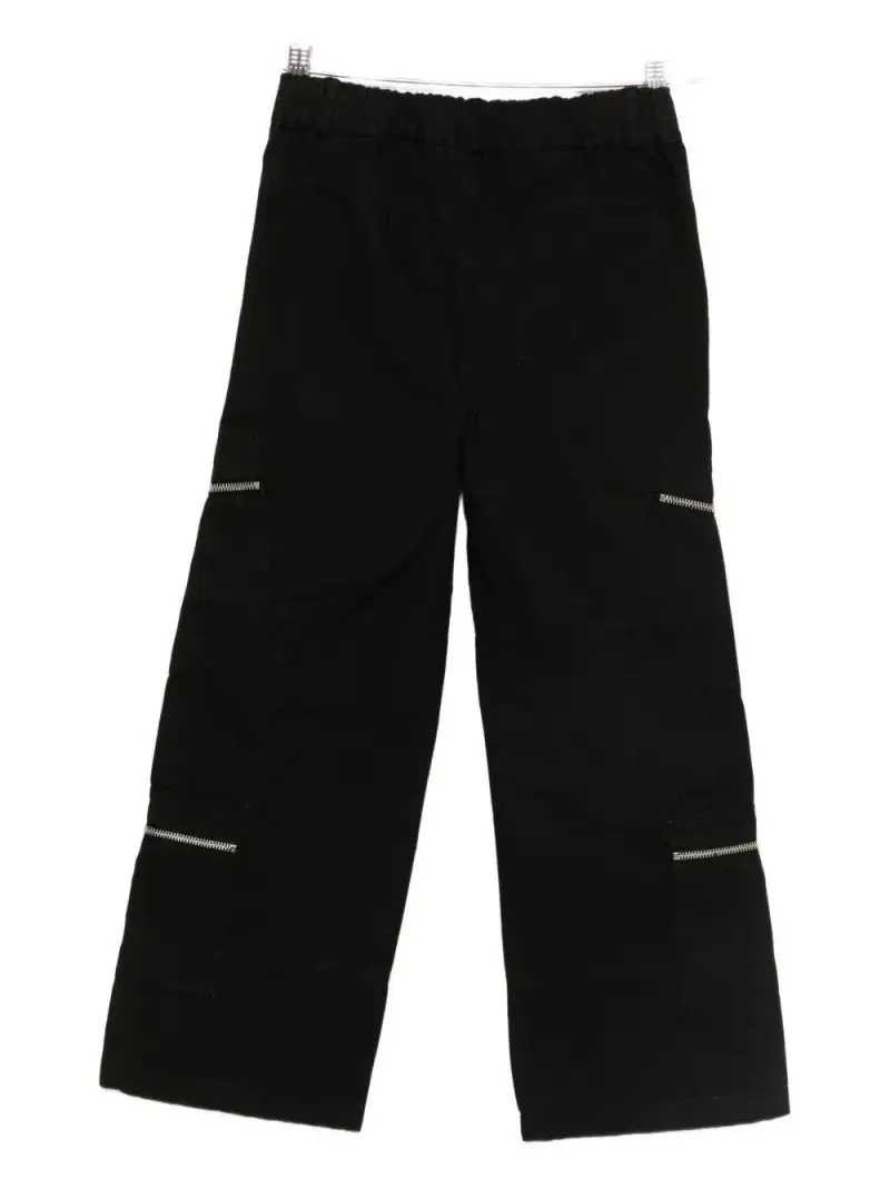 Barrow Kids Pantaloni Dritti Nero in Cotone con Tasche Laterali miniatura 3
