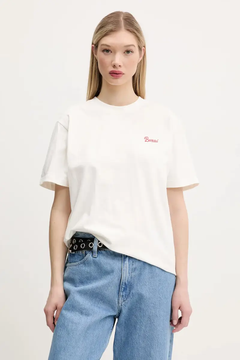 maglietta in cotone colore bianco S5BWUATH161 miniatura 3