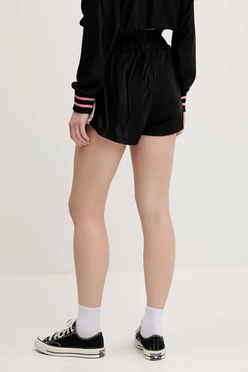 pantaloncini donna colore nero con applicazione S5BWWOSH117 miniatura 3