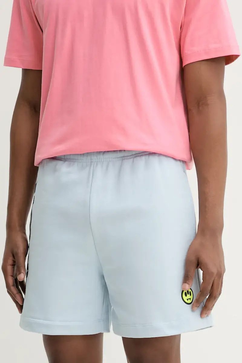 pantaloncini in cotone colore blu S5BWUABE089 miniatura 2