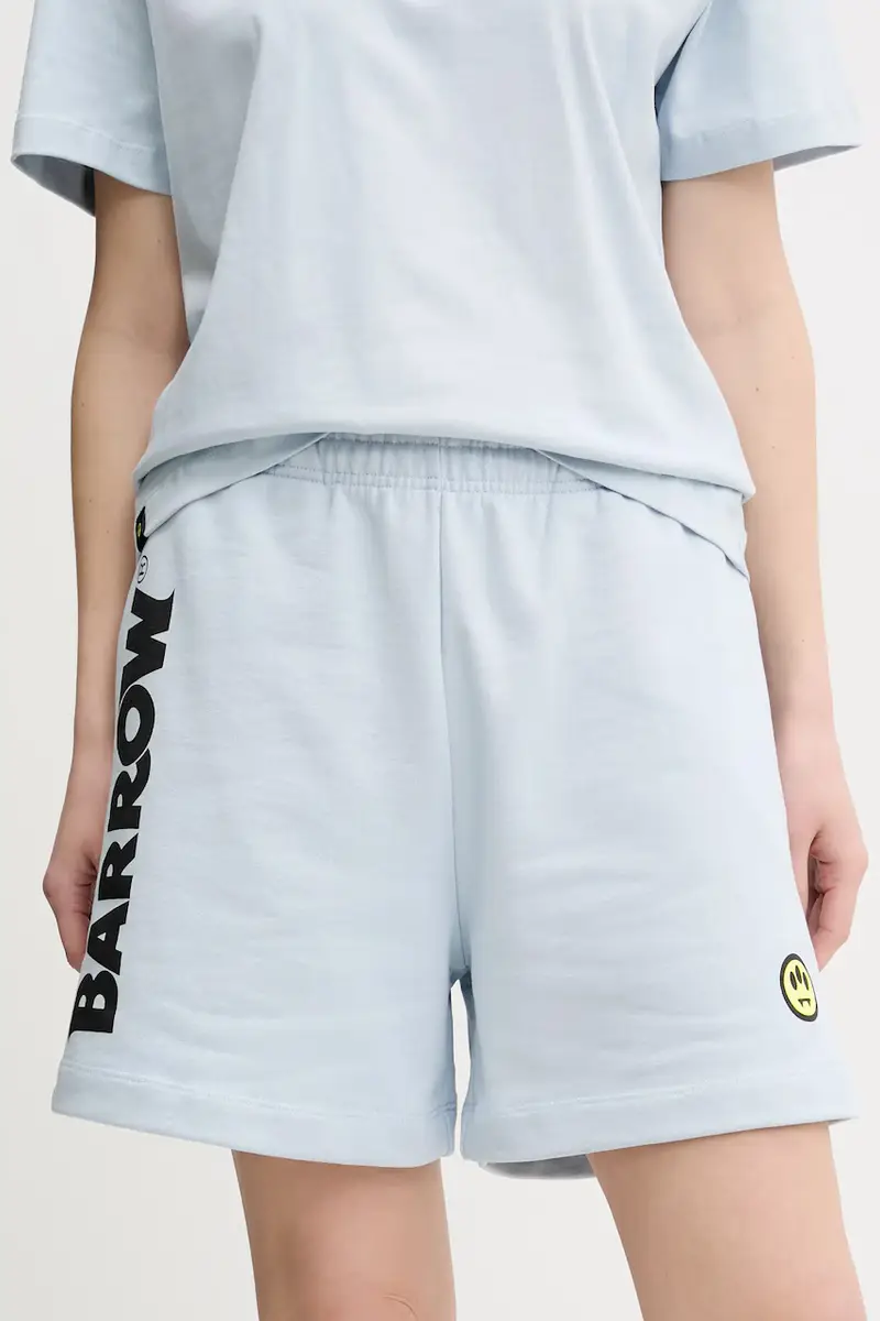 pantaloncini in cotone colore blu S5BWUABE089 miniatura 3