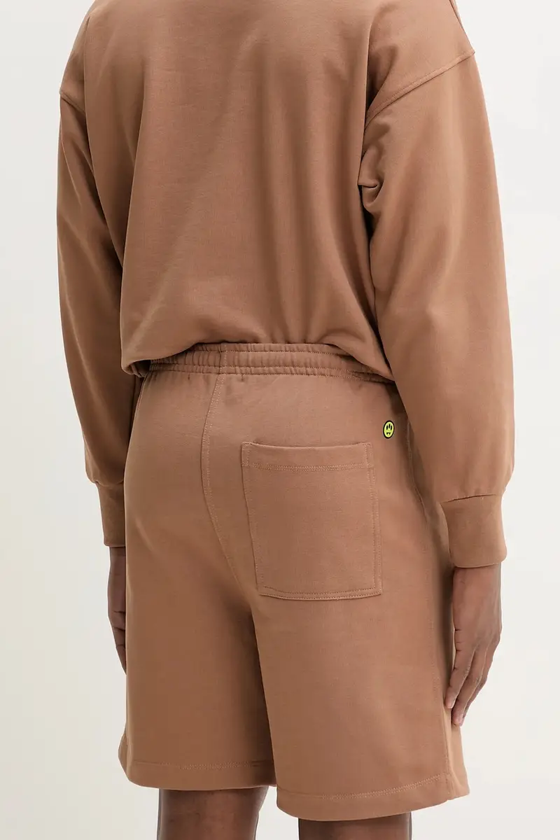 pantaloncini in cotone colore marrone S5BWUABE082 miniatura 5