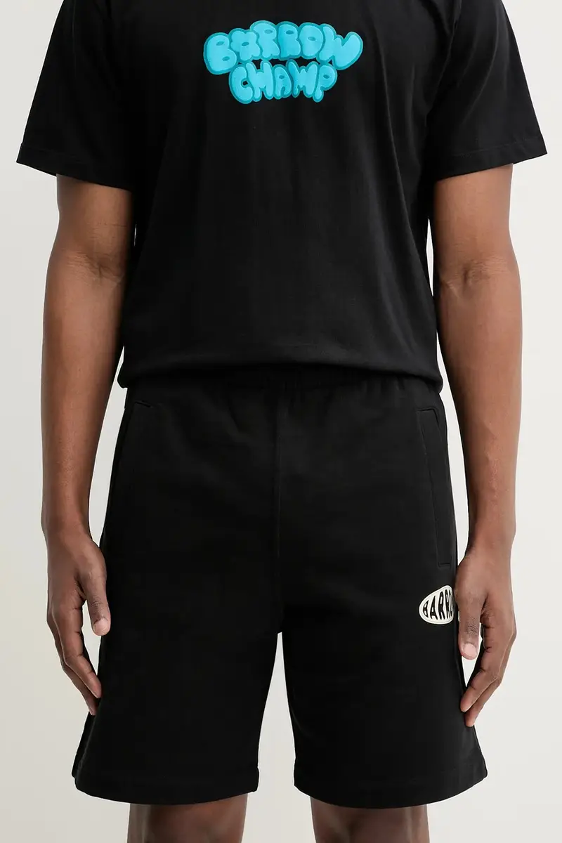 pantaloncini in cotone colore nero S5BWUABE064 miniatura 2