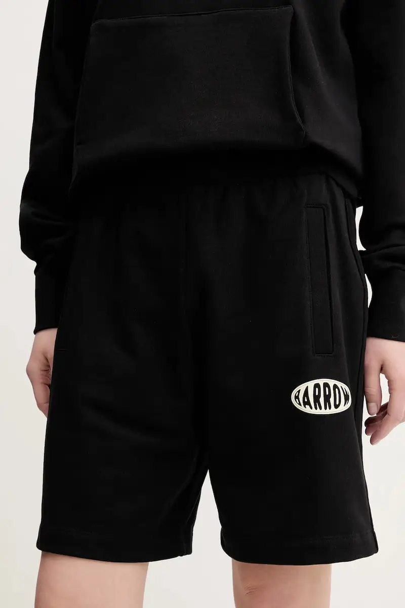 pantaloncini in cotone colore nero S5BWUABE064 miniatura 3