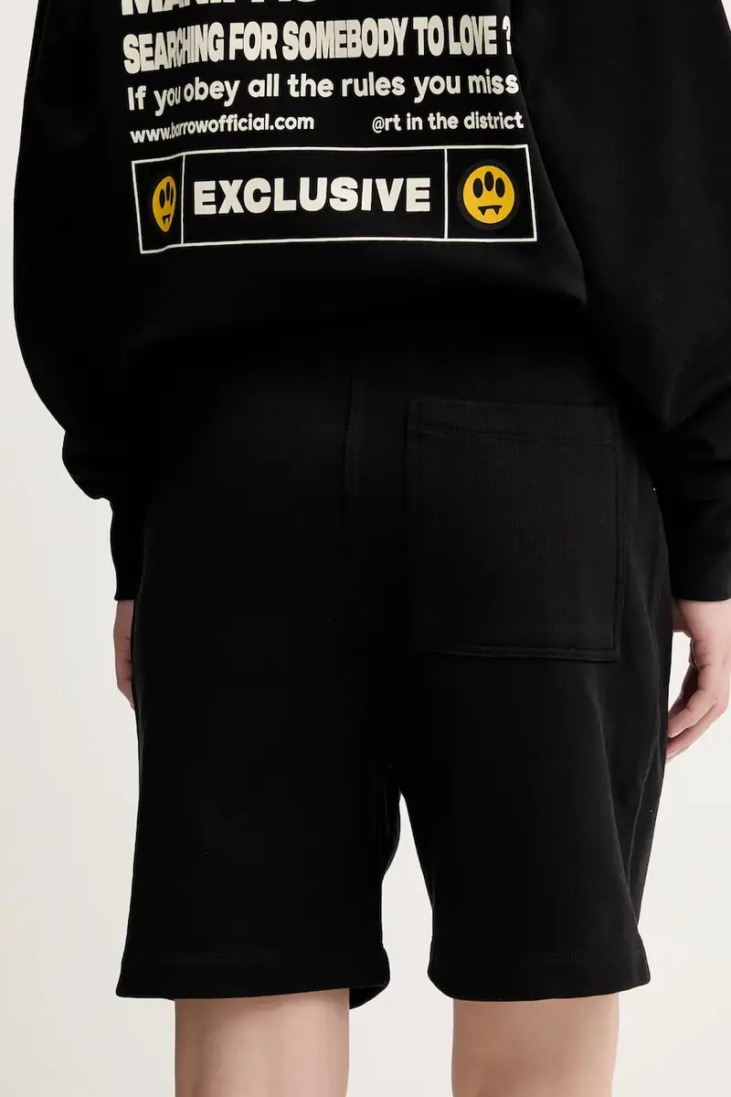 pantaloncini in cotone colore nero S5BWUABE064 miniatura 5