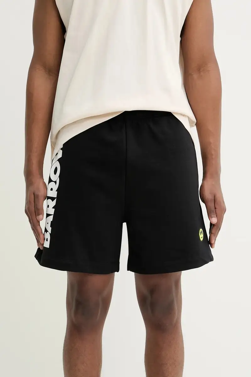 pantaloncini in cotone colore nero S5BWUABE089 miniatura 2