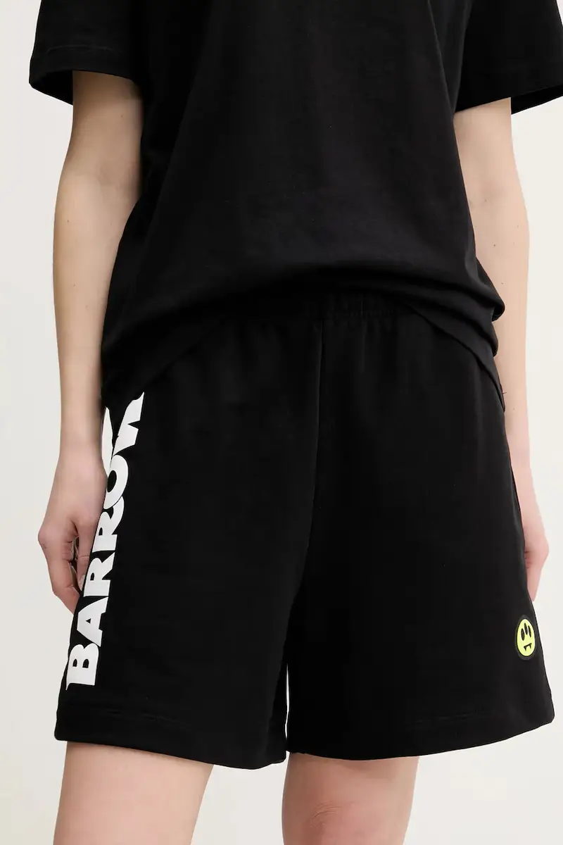 pantaloncini in cotone colore nero S5BWUABE089 miniatura 3