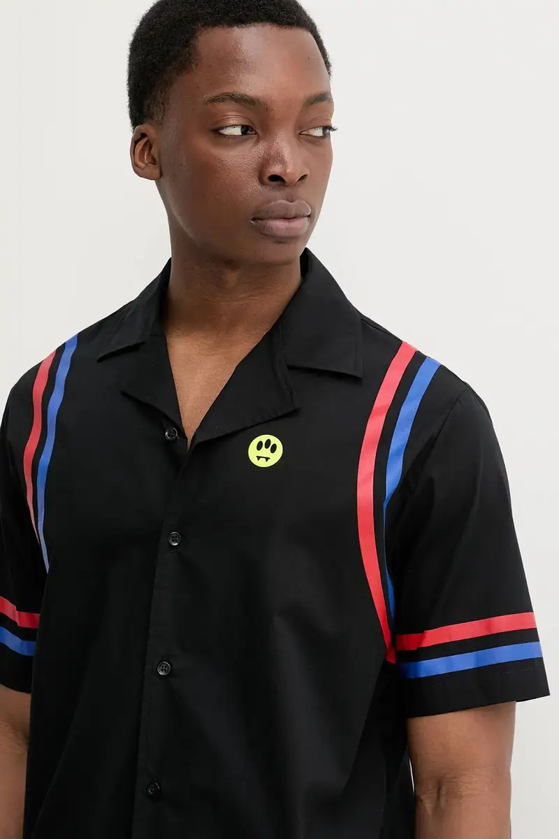 pantaloncini in cotone uomo colore nero S5BWUABE093 miniatura 5