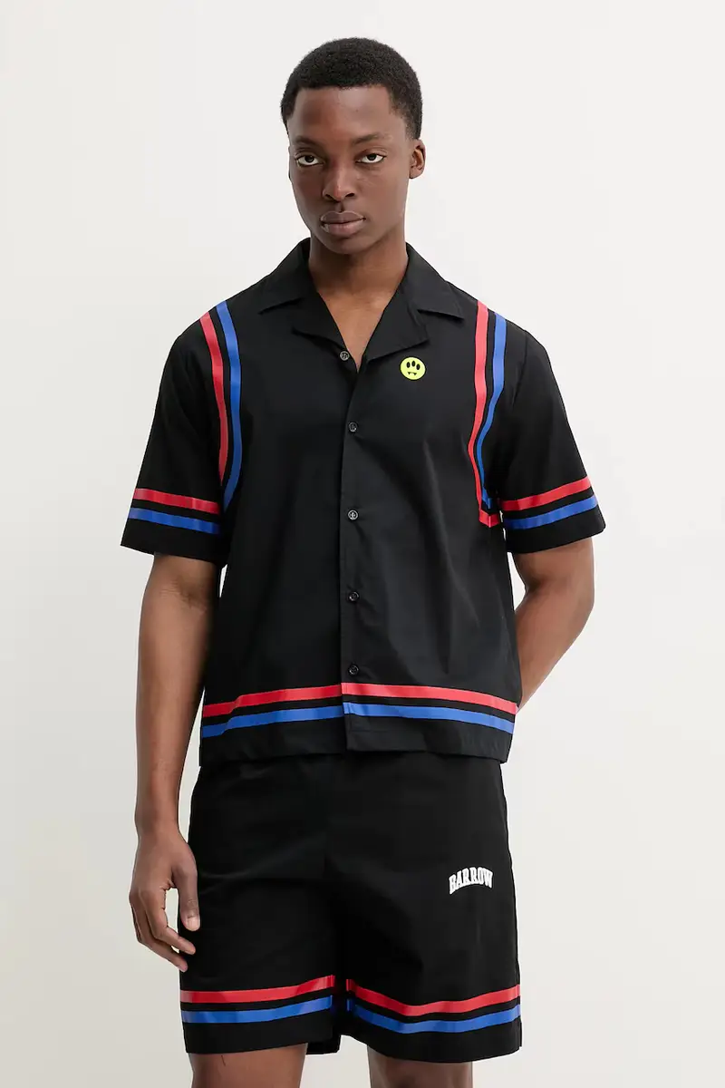 pantaloncini in cotone uomo colore nero S5BWUABE093