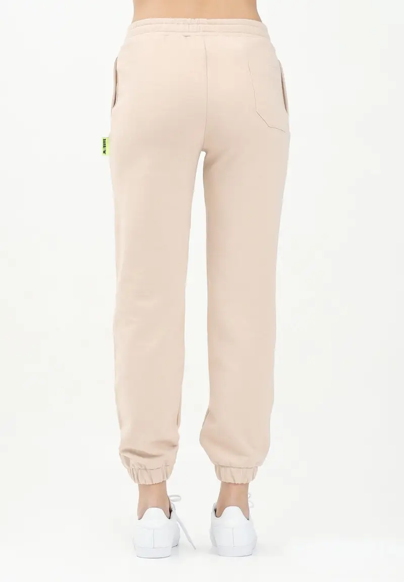 BARROW Pantalone sportivo beige per donna, ragazzi e bambini con stampa logo miniatura 3