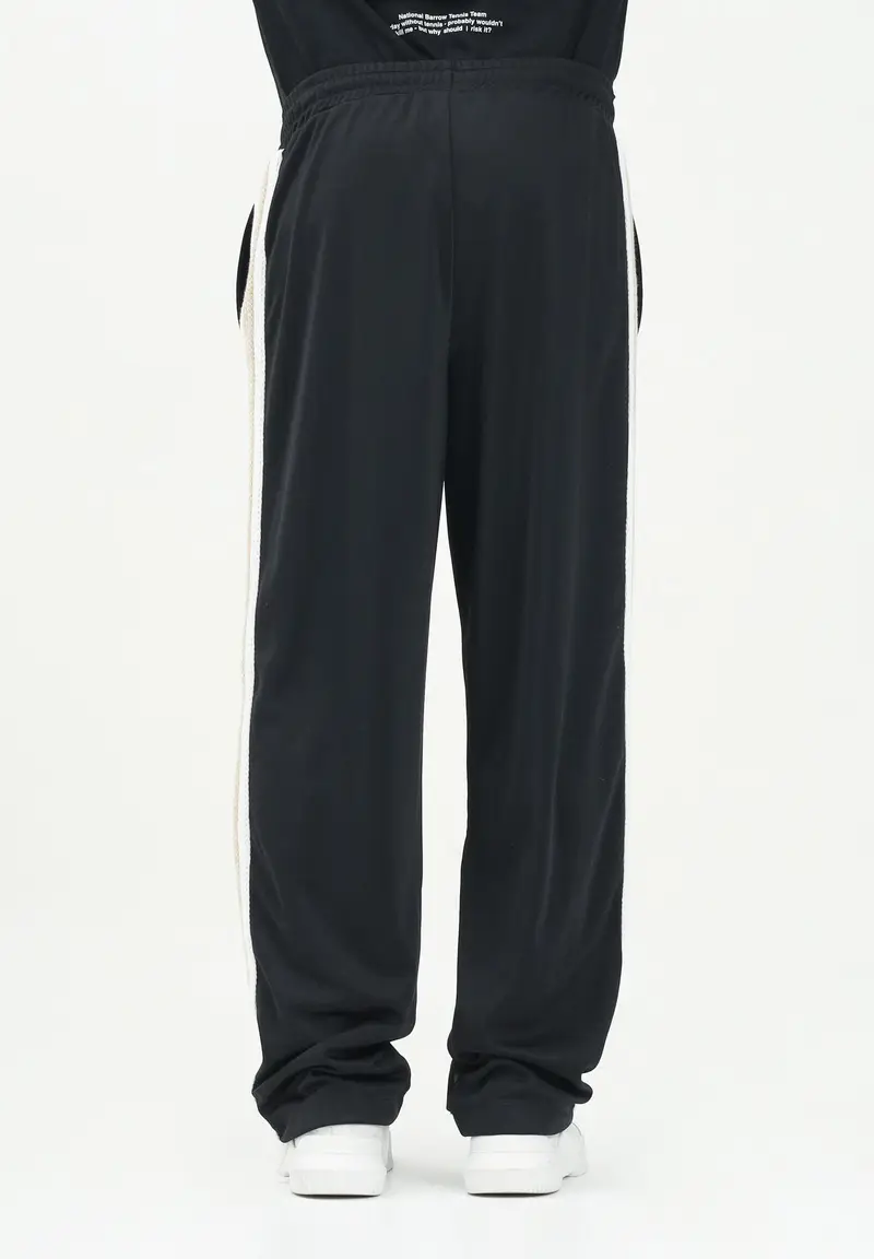 BARROW Pantalone sportivo nero per uomo e donna con bande laterali a contrasto miniatura 2