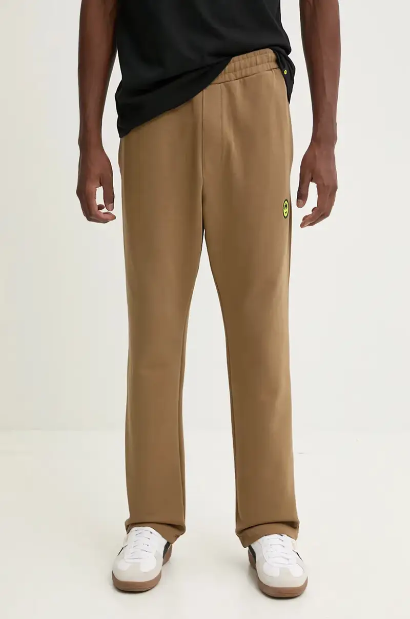 pantaloni della tuta di cotone colore marrone F4BWUAFP140 miniatura 2