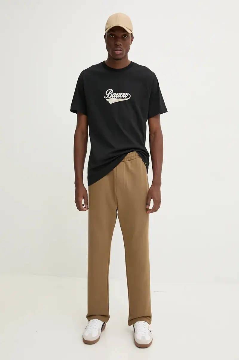 pantaloni della tuta di cotone colore marrone F4BWUAFP140 miniatura 4