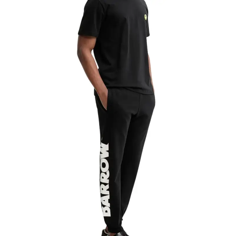 pantaloni in felpa unisex con fondo elasticizzato neri miniatura 2