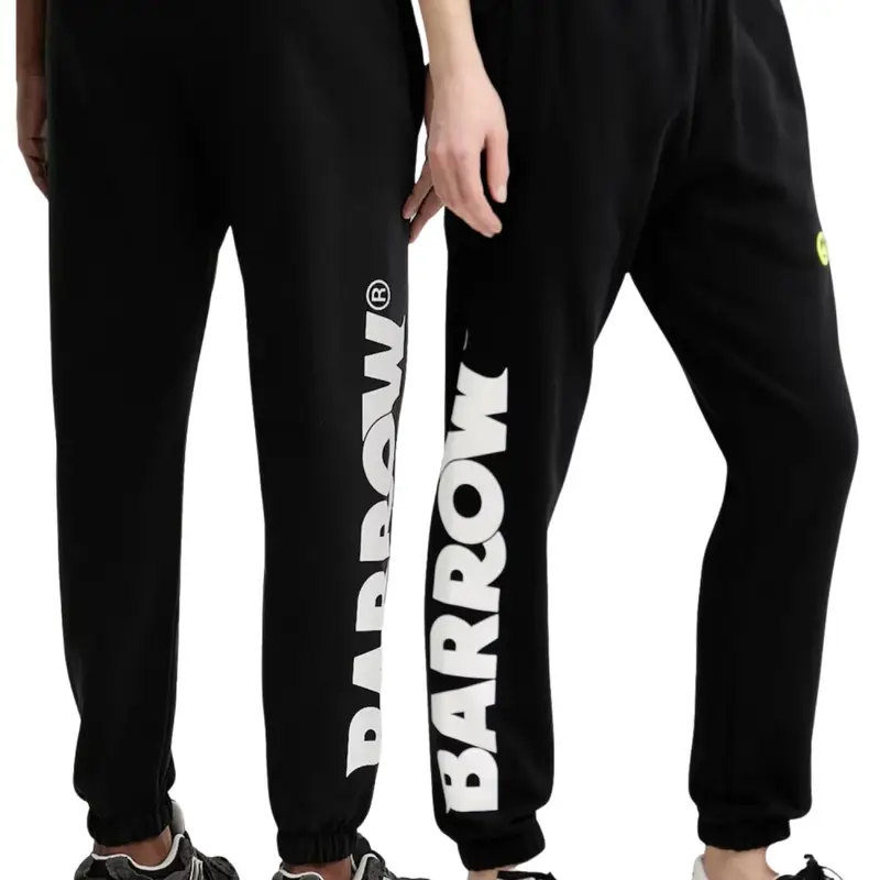 pantaloni in felpa unisex con fondo elasticizzato neri miniatura 3