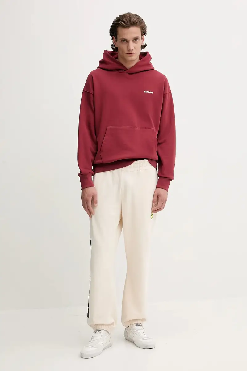 pantaloni tuta di cotone colore beige F5BWUAFP060 miniatura 4