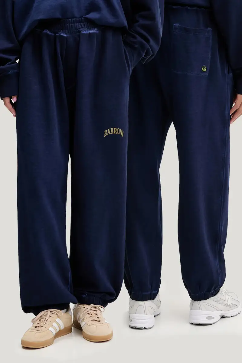 pantaloni tuta di cotone colore blu navy F5BWUAFP028