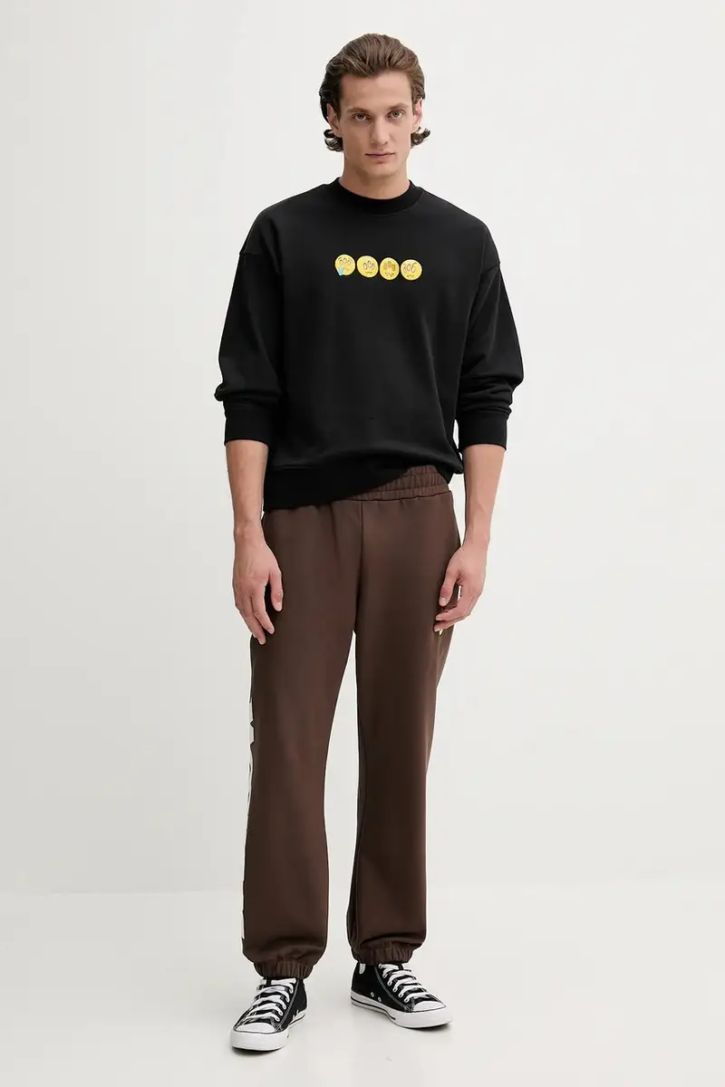 pantaloni tuta di cotone colore marrone F5BWUAFP060 miniatura 5