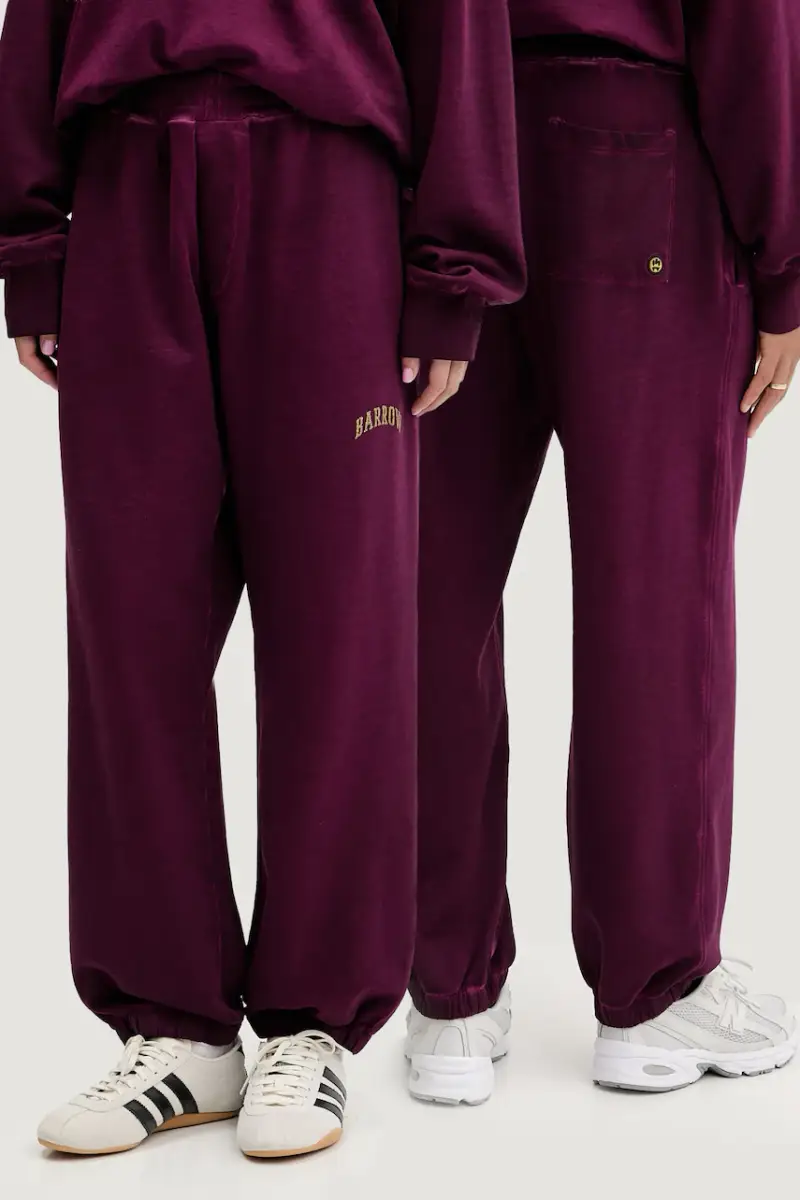 pantaloni tuta di cotone colore violetto F5BWUAFP028