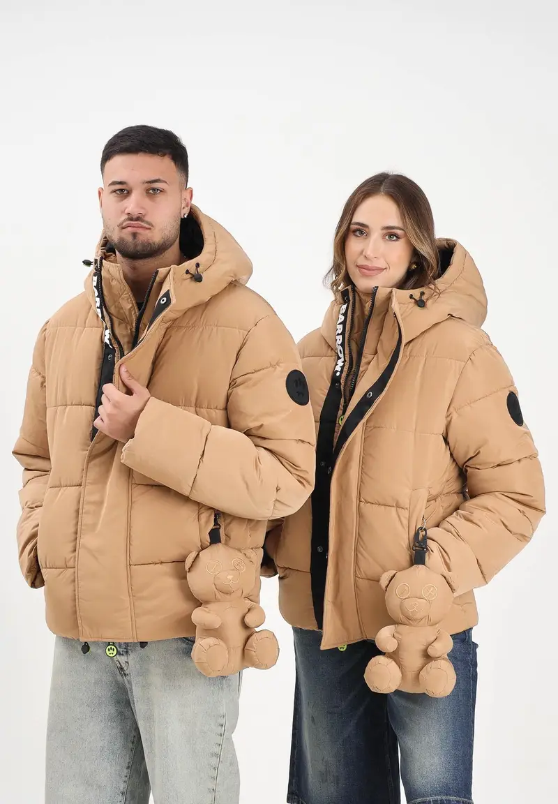 Piumino color cammello per uomo e donna con peluche orsetto coordinato miniatura 2