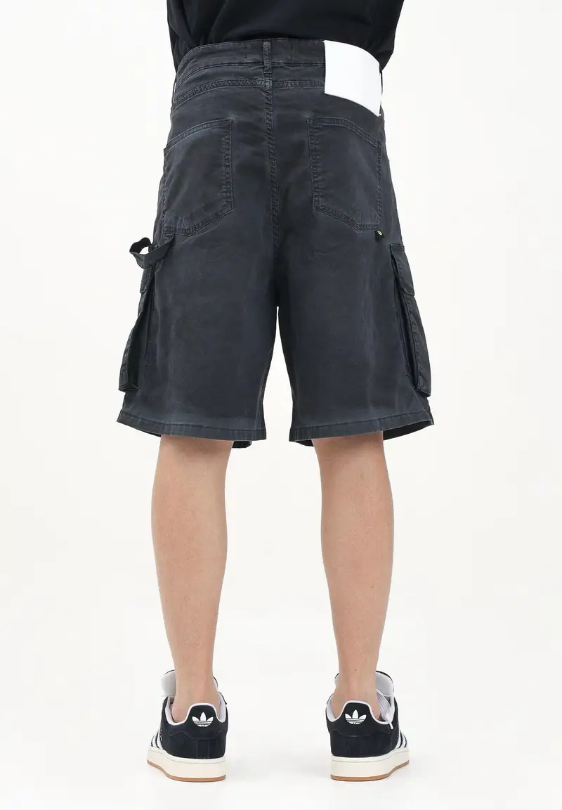 BARROW Shorts cargo in denim nero da uomo miniatura 2