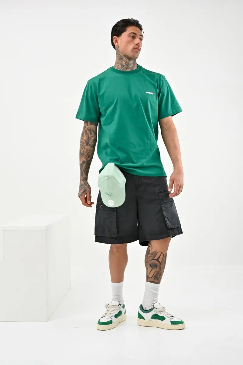 BARROW Shorts cargo in denim nero da uomo miniatura 3