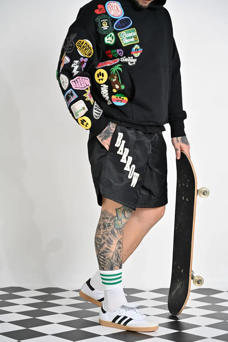 BARROW Shorts sportivo Basket nero per uomo e donna miniatura 3