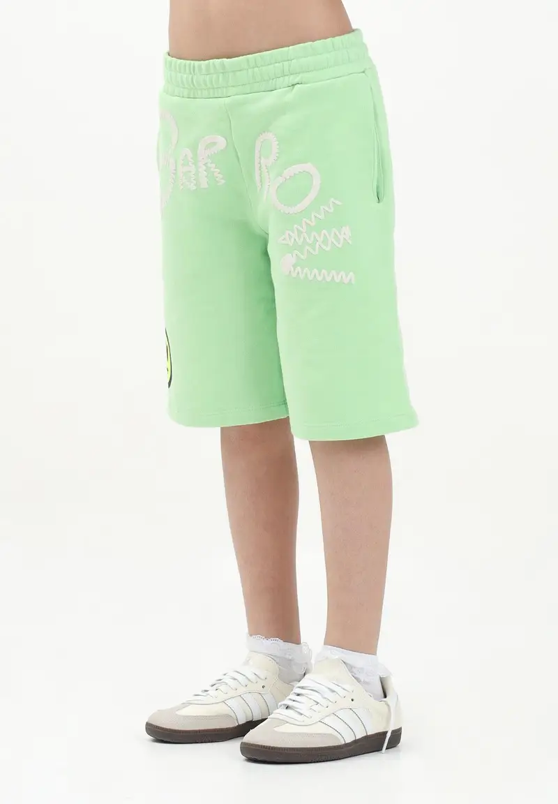 BARROW Shorts sportivo verde pastello per donna, ragazzi e bambini con ricamo logo miniatura 3