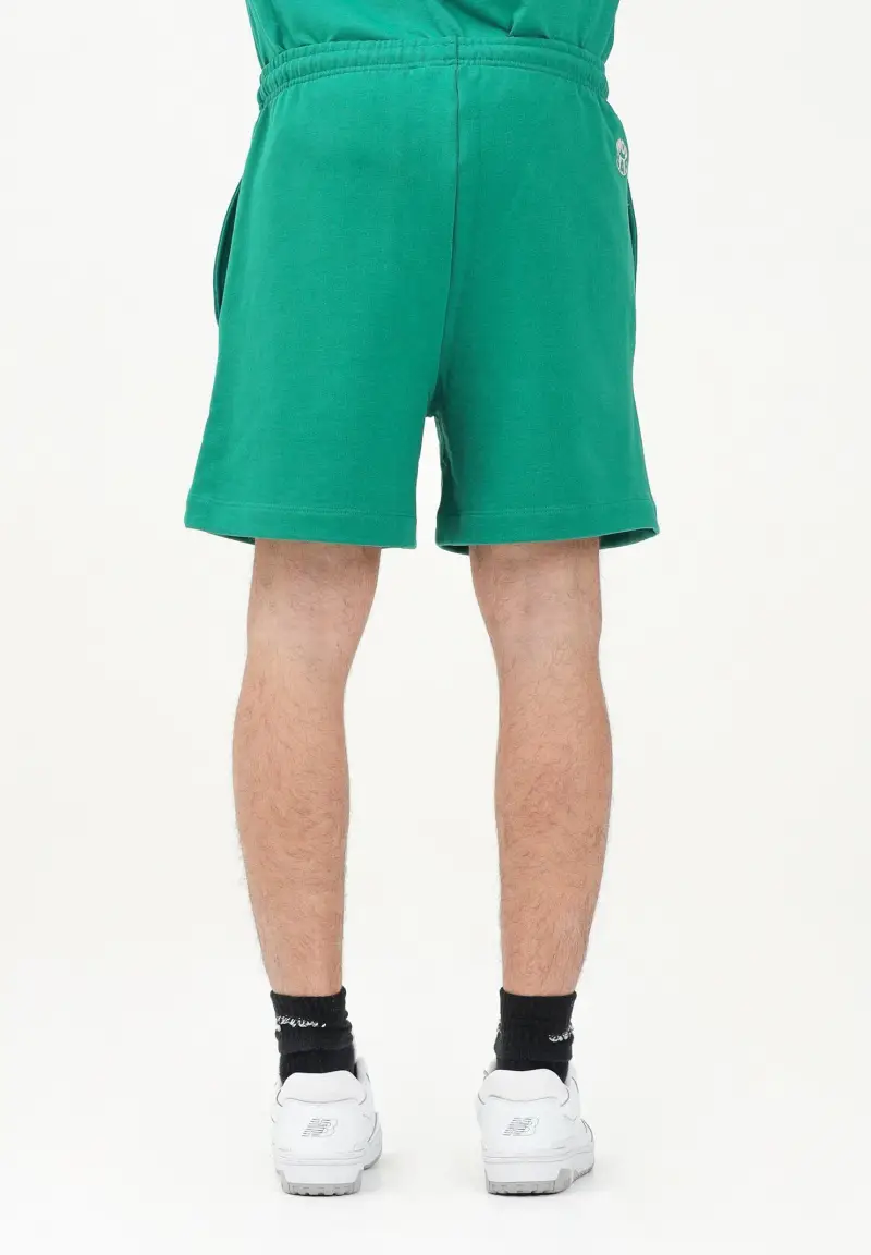 Shorts sportivo verde per uomo e donna con stampa logo miniatura 3