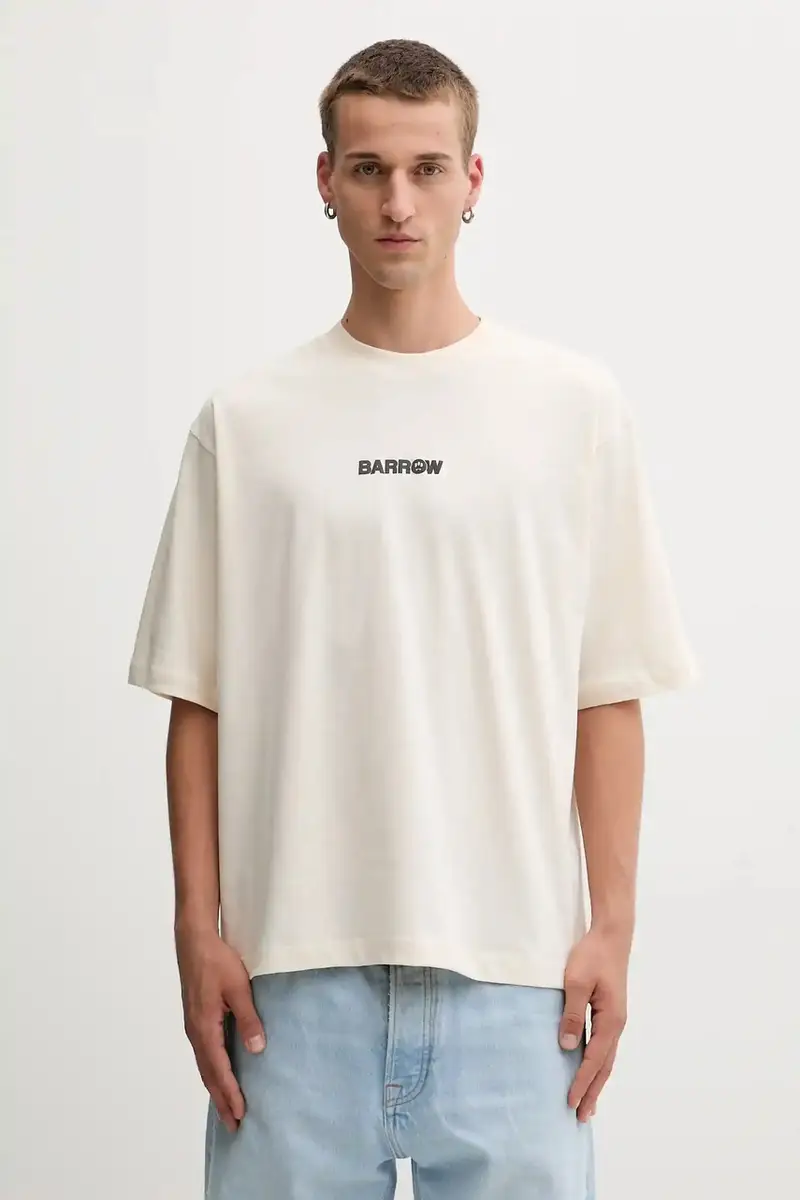 t-shirt in cotone colore beige F5BWUATH049 miniatura 2