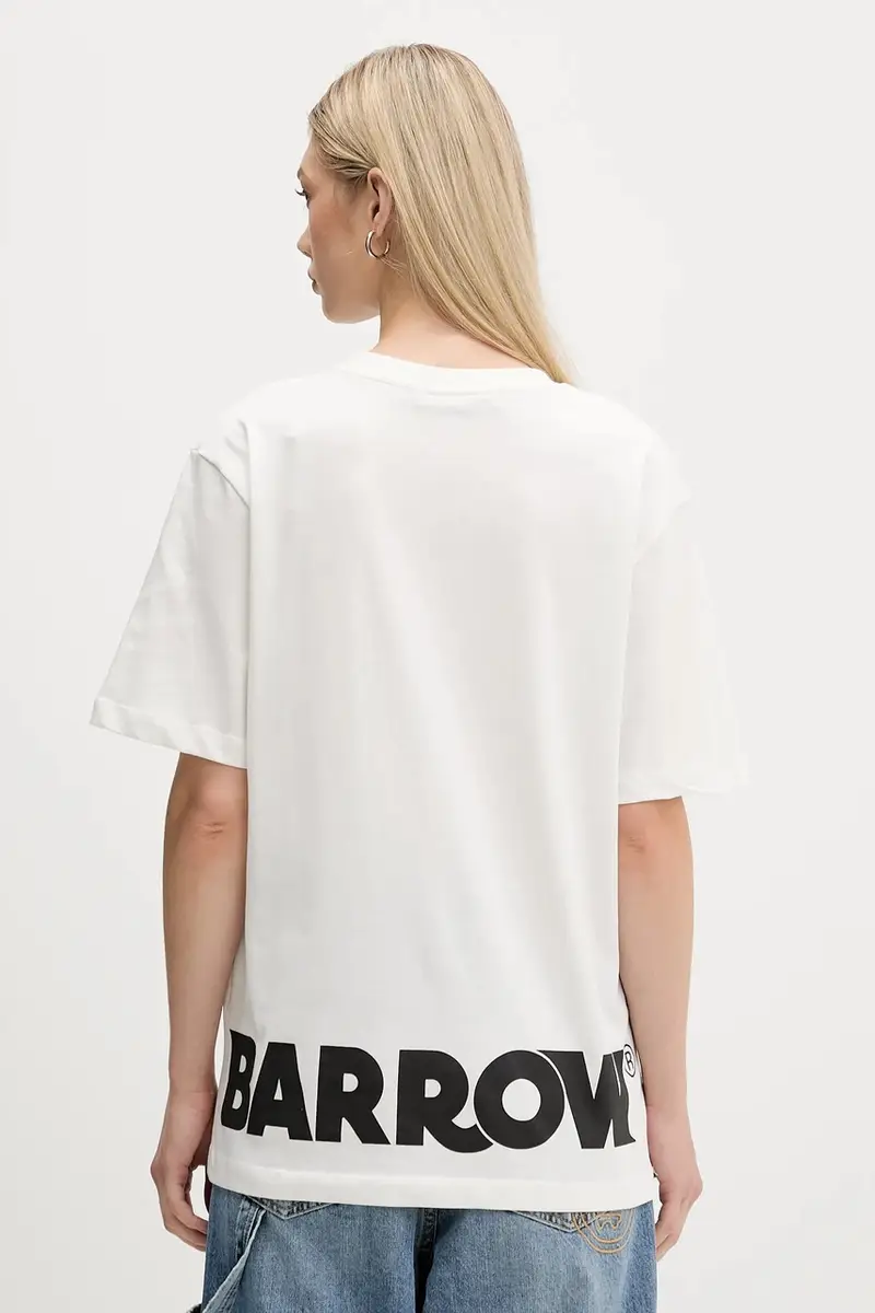 t-shirt in cotone colore beige F5BWUATH059 miniatura 3