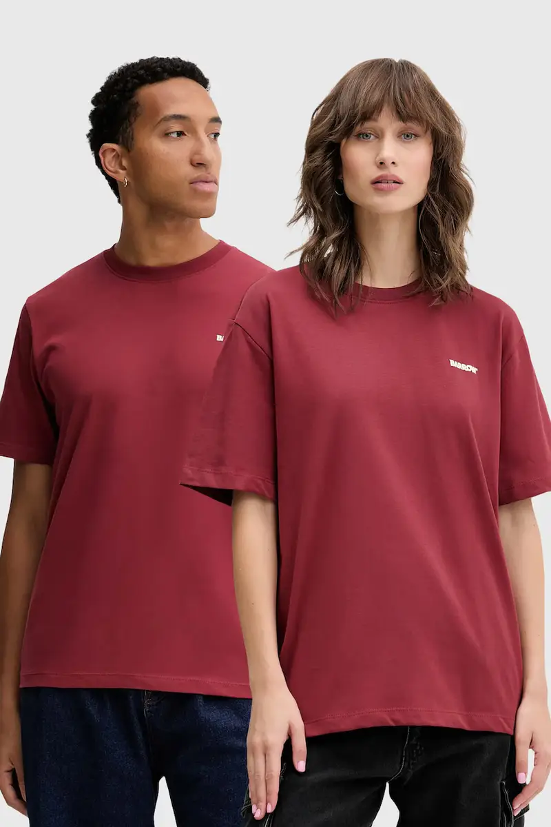 t-shirt in cotone colore granata F5BWUATH070