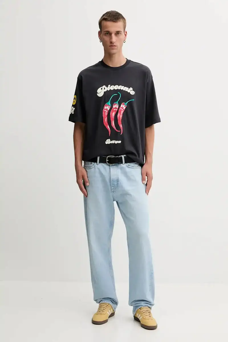 t-shirt in cotone colore grigio F5BWUATH079 miniatura 4