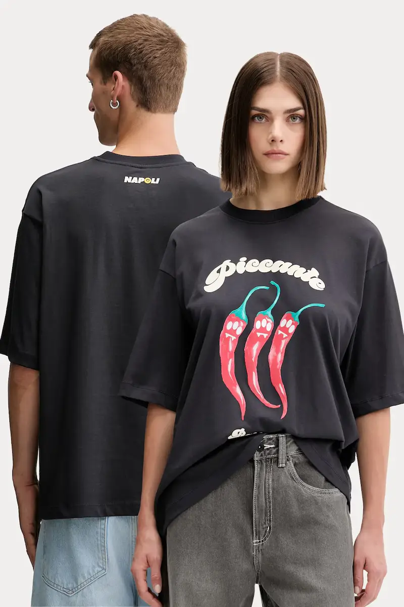 t-shirt in cotone colore grigio F5BWUATH079