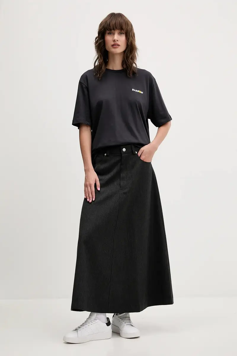 t-shirt in cotone colore grigio F5BWUATH127 miniatura 3