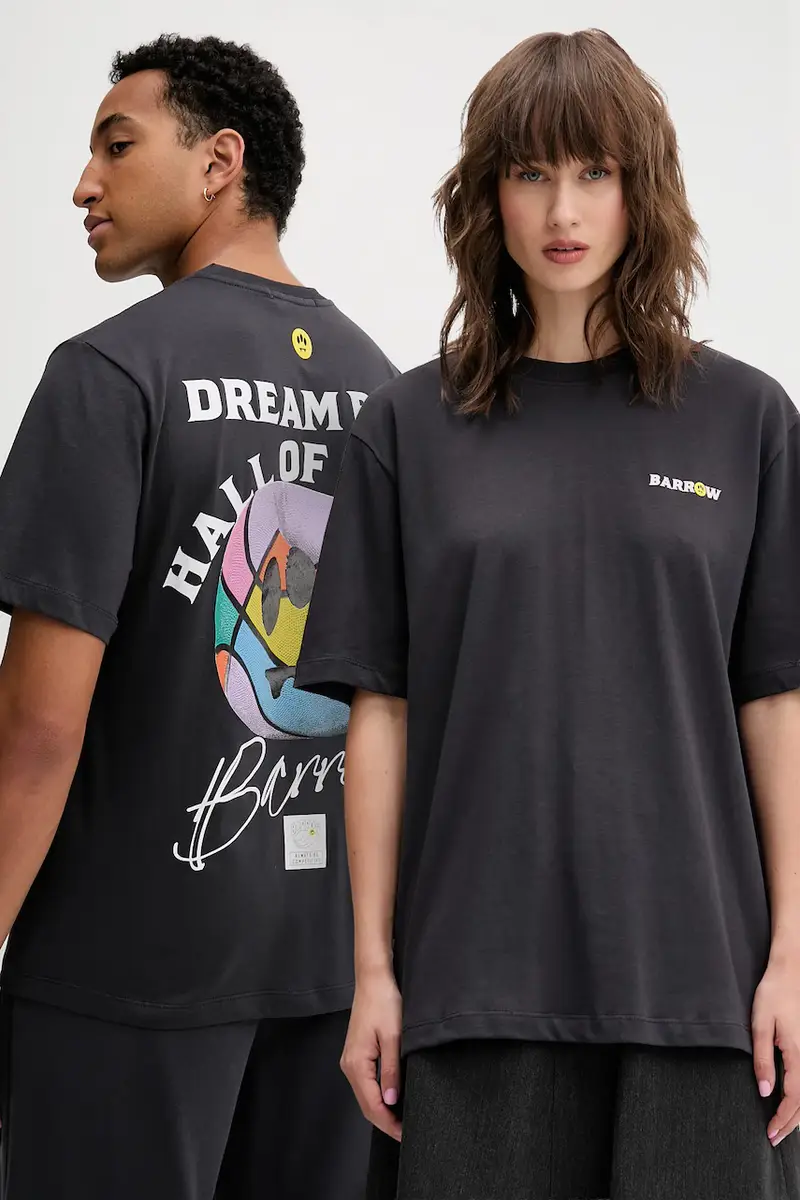 t-shirt in cotone colore grigio F5BWUATH127