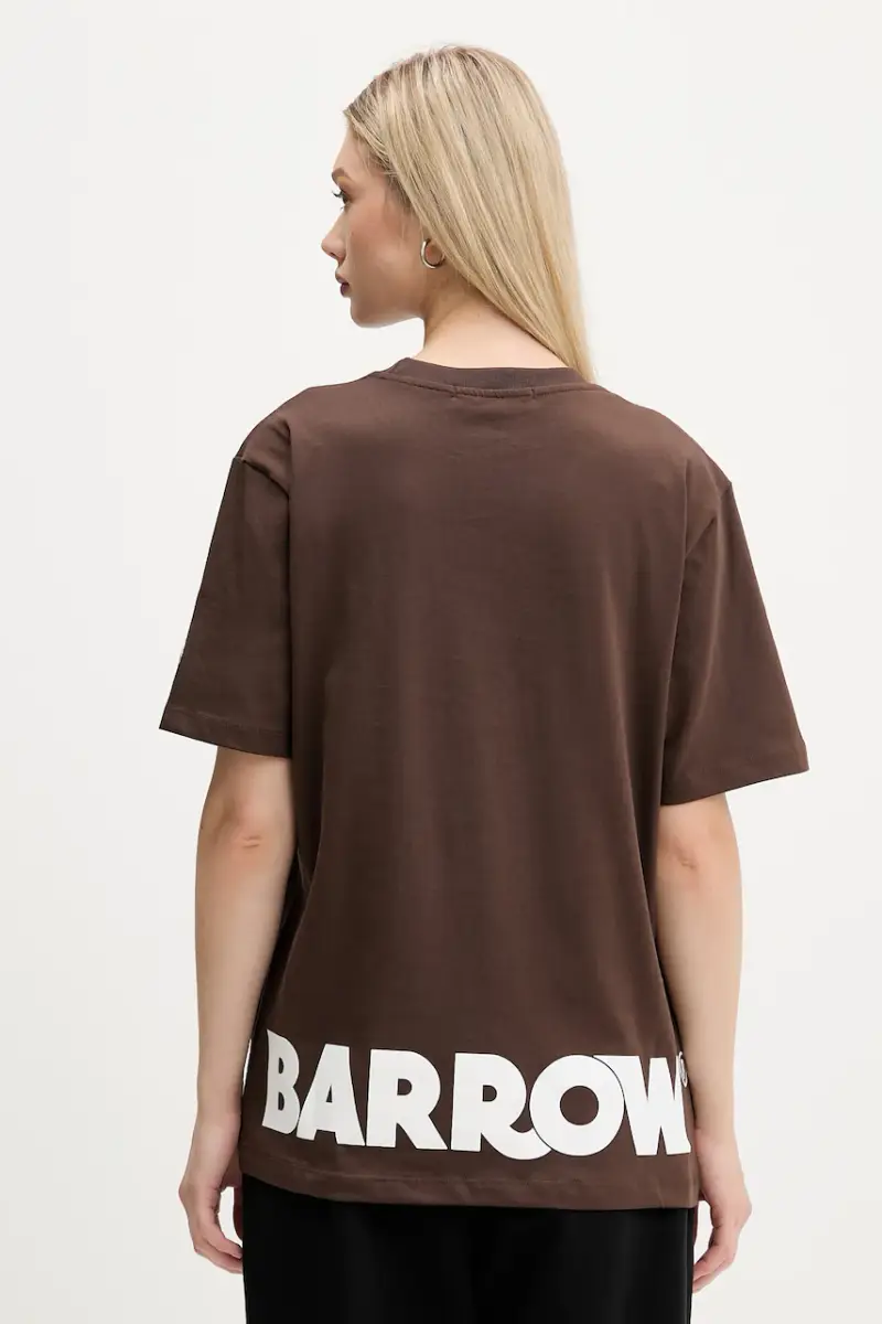 t-shirt in cotone colore marrone F5BWUATH059 miniatura 3