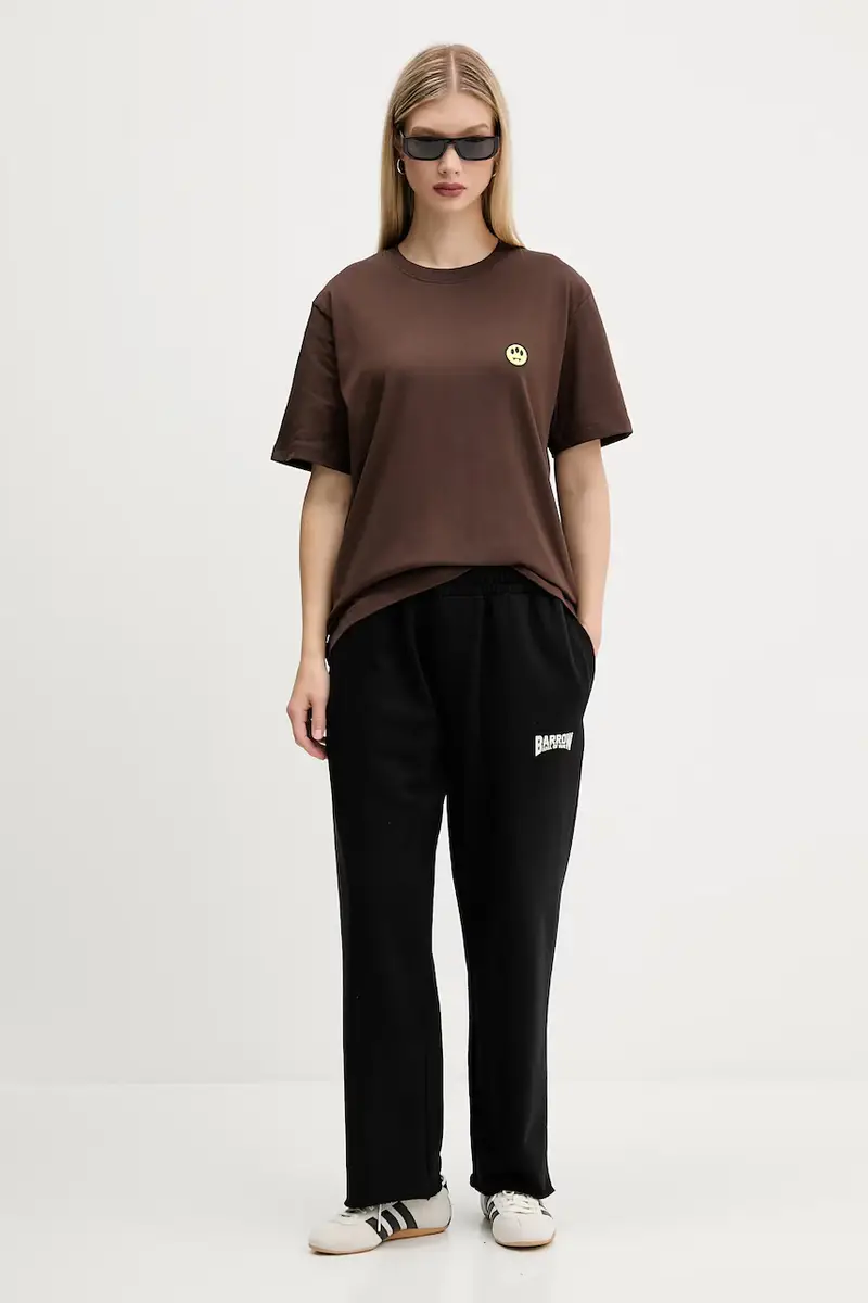 t-shirt in cotone colore marrone F5BWUATH059 miniatura 5