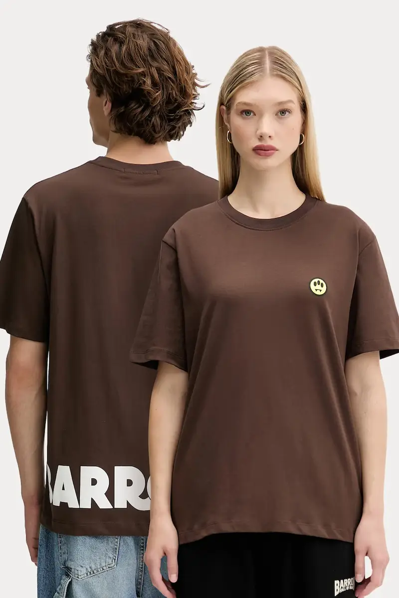 t-shirt in cotone colore marrone F5BWUATH059