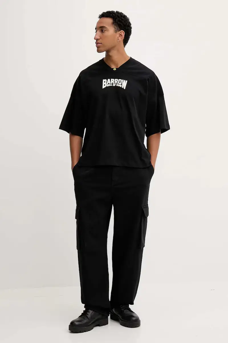 t-shirt in cotone colore nero F5BWUATH044 miniatura 2