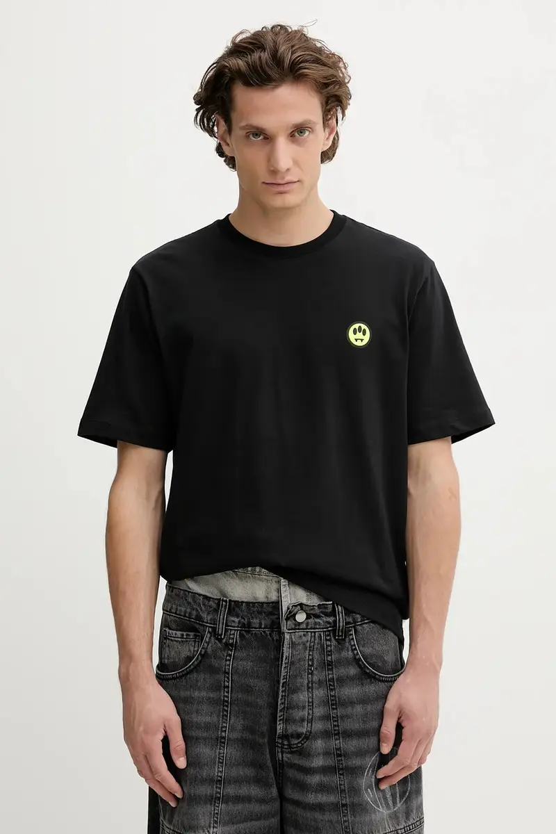 t-shirt in cotone colore nero F5BWUATH059 miniatura 2