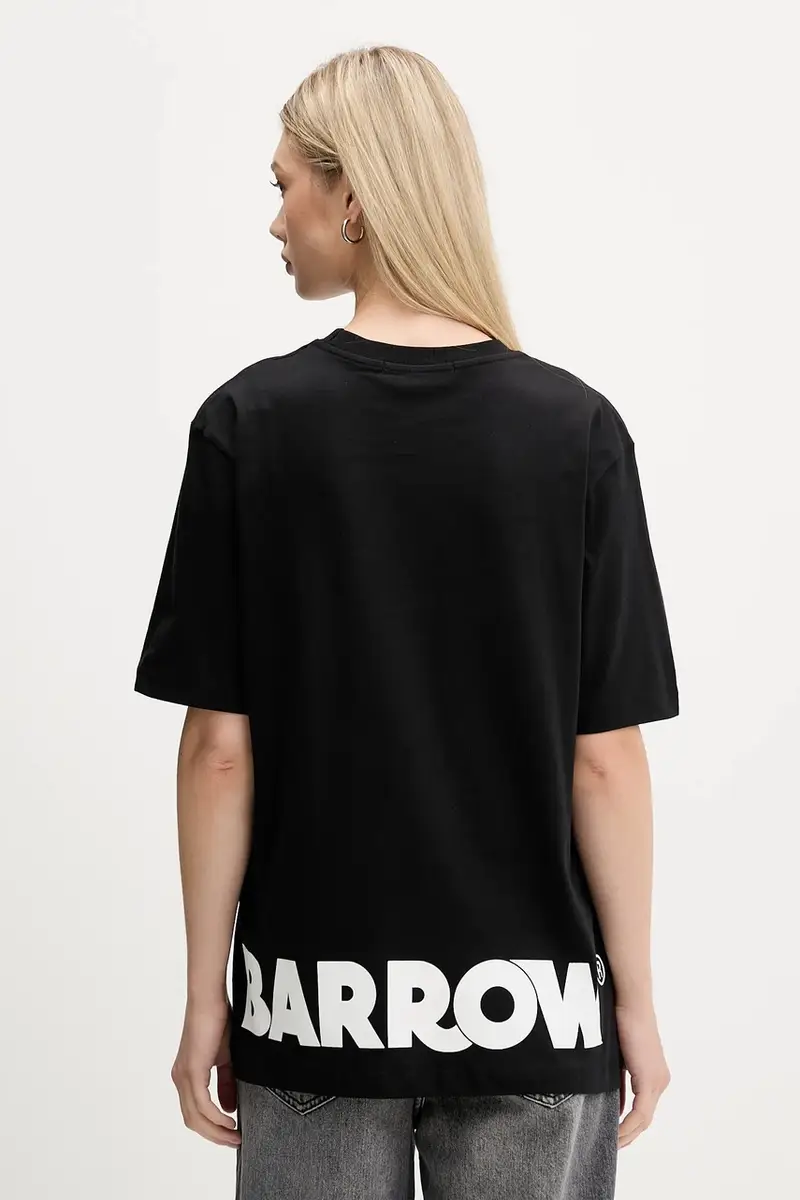 t-shirt in cotone colore nero F5BWUATH059 miniatura 3